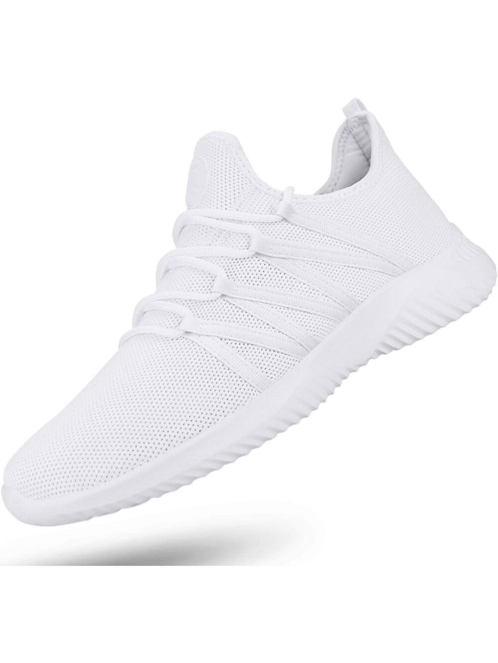 Men's White Breathable Lightweight Comfortable Fashion Slip On Running Sneaker
